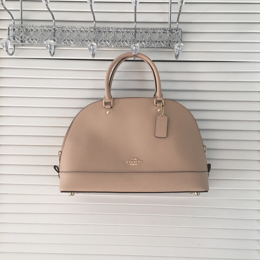COACH nude top handle purse